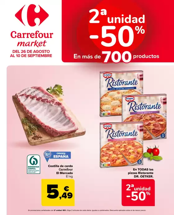 2ªunidad -50% En más de 700 productos