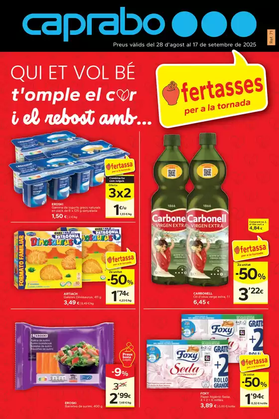 Ofertasses per a la tornada