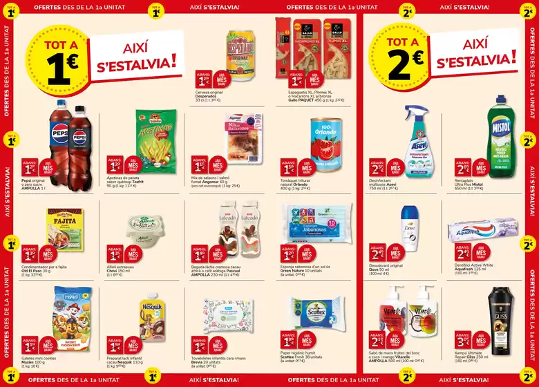 OFERTES A 1, 2 i 3€