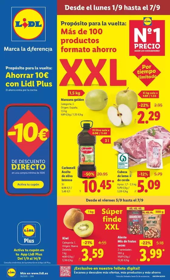 Catálogo Lidl en Adeje | № 1 PRECIO - Ofertas válidas del 01/09 al 07/09 | 2025-09-01T00:00:00.000Z - 2025-09-07T00:00:00.000Z