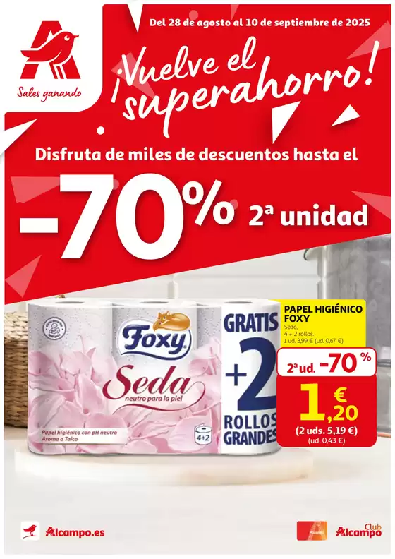Del 28 de agosto al 10 de septiembre de 2025