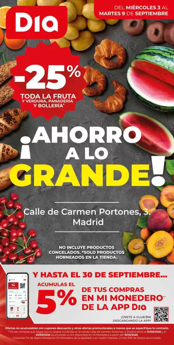 Catálogo Dia en Madrid | Ahorro a lo grande del 03/09 al 09/09 | 2025-09-03T00:00:00.000Z - 2025-09-09T00:00:00.000Z