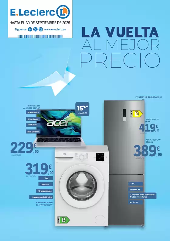 Catálogo E.Leclerc en Huesca | Ofertas Electro Septiembre | 2025-09-01T00:00:00.000Z - 2025-09-30T00:00:00.000Z