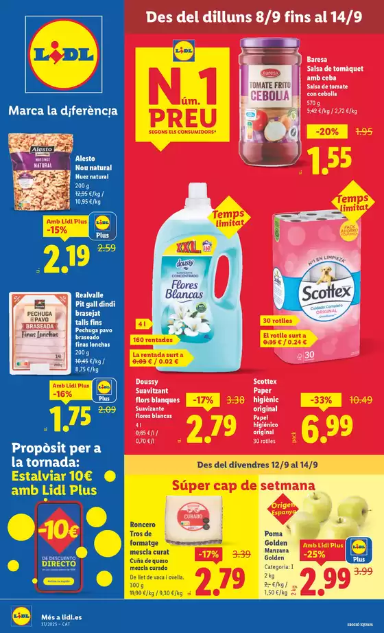 Catálogo Lidl en Vic | № 1 PRECIO - Ofertas válidas del 08/09 al 14/09 | 2025-09-08T00:00:00.000Z - 2025-09-14T00:00:00.000Z