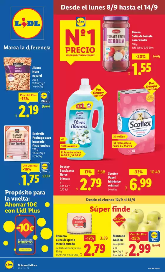 Catálogo Lidl en Almería | № 1 PRECIO - Ofertas válidas del 08/09 al 14/09 | 2025-09-08T00:00:00.000Z - 2025-09-14T00:00:00.000Z