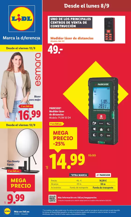 Catálogo Lidl en Almería | ¡Bazar Lidl! Ofertas válidas del 08/09 al 14/09 | 2025-09-08T00:00:00.000Z - 2025-09-14T00:00:00.000Z