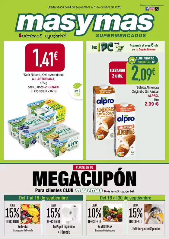 Oferta válida del 4 de septiembre al 1 de octubre de 2025
