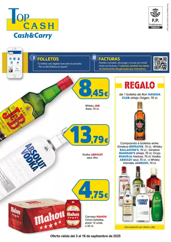 Oferta válida del 3 al 16 de septiembre de 2025