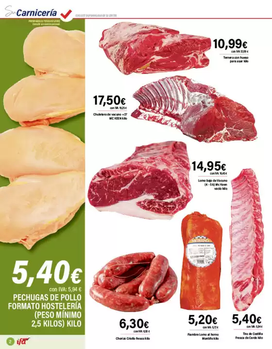 Precios válidos del 3 al 16 de septiembre de 2025