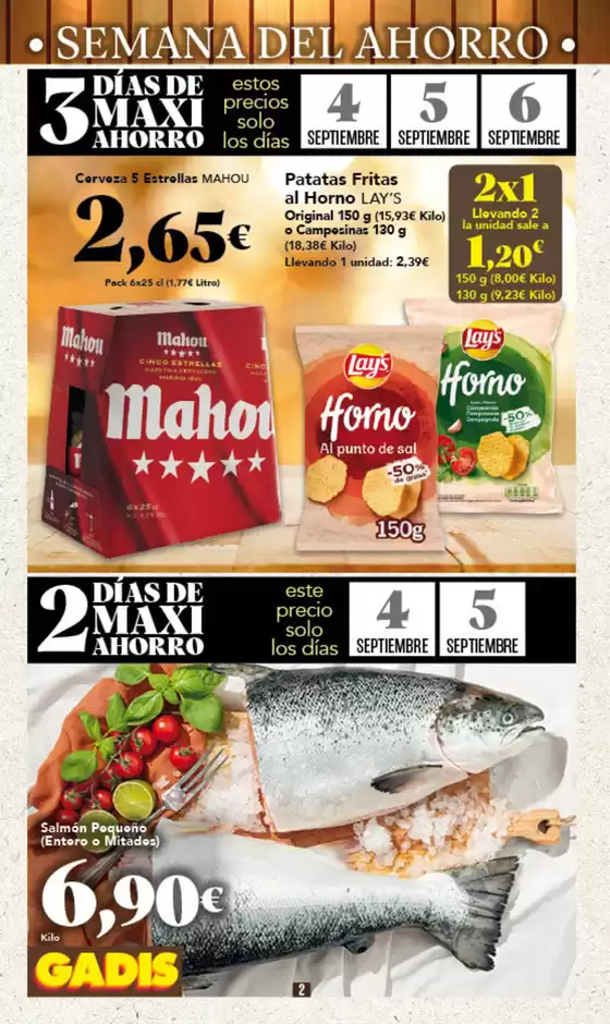 Precios válidos del 4 al 10 de septiembre de 2025 