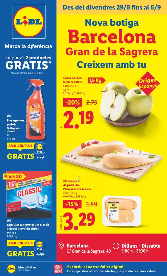 Catálogo Lidl en Montcada i Reixac | Nova botiga | 2025-09-04T00:00:00.000Z - 2025-09-06T00:00:00.000Z