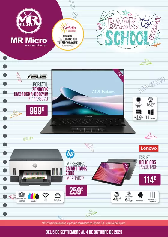 Catálogo MR Micro en Sauzal | Del 5 de septiembre al 4 de octubre de 2025 | 2025-09-05T00:00:00.000Z - 2025-10-04T00:00:00.000Z