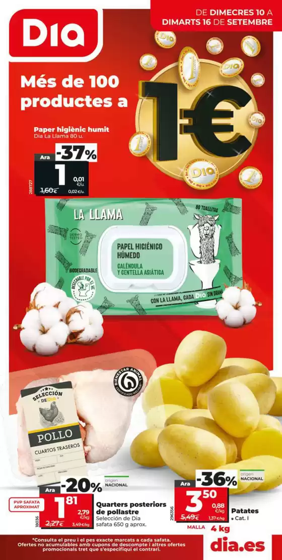 Catálogo Dia en Madrid | Més de 100 productes a 1 euro del 10/09 al 16/09 | 2025-09-10T00:00:00.000Z - 2025-09-16T00:00:00.000Z