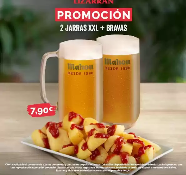 2 jarras xxl + bravas