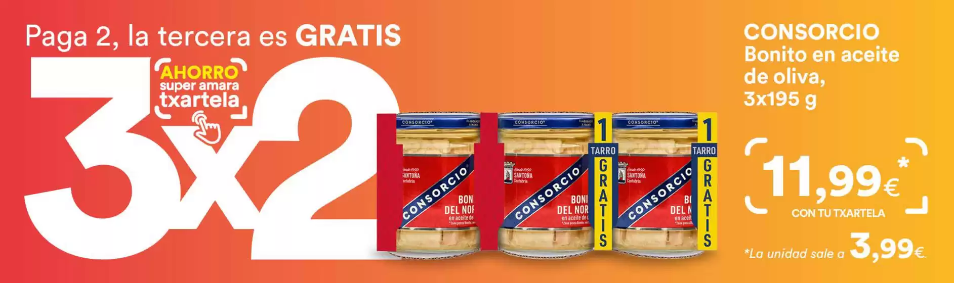 Paga 2, la tercera es GRATIS