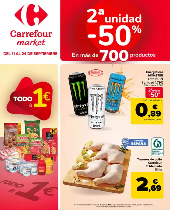 2ªunidad -50% En más de 700productos