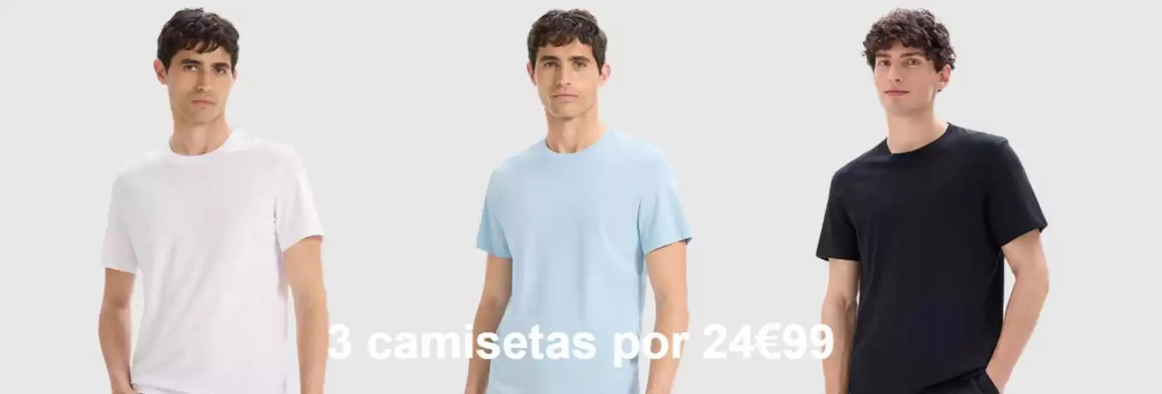 3 camisetas por 24€99