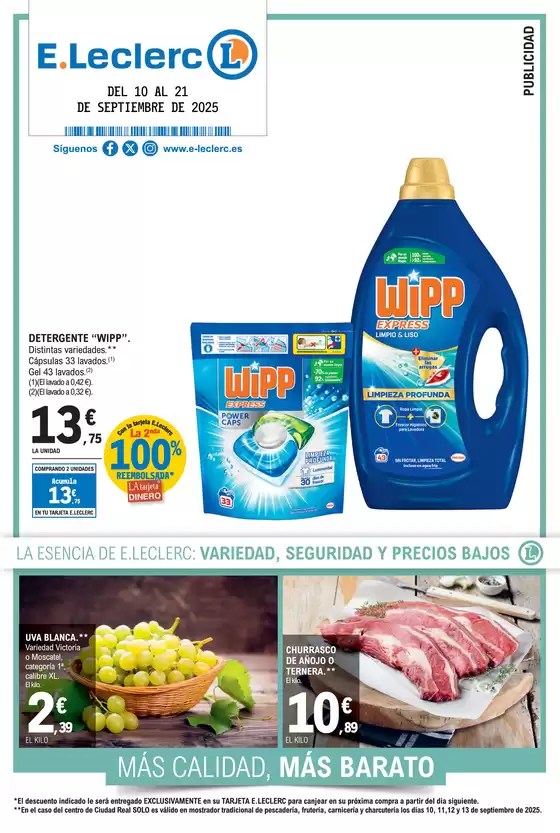 Catálogo E.Leclerc en Escorial | Hiper Ofertas 15 | 2025-09-10T00:00:00.000Z - 2025-09-21T00:00:00.000Z