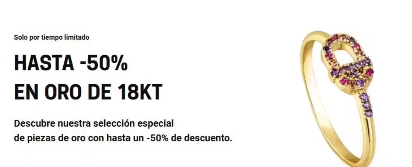 Hasta -50% en oro de 18kt