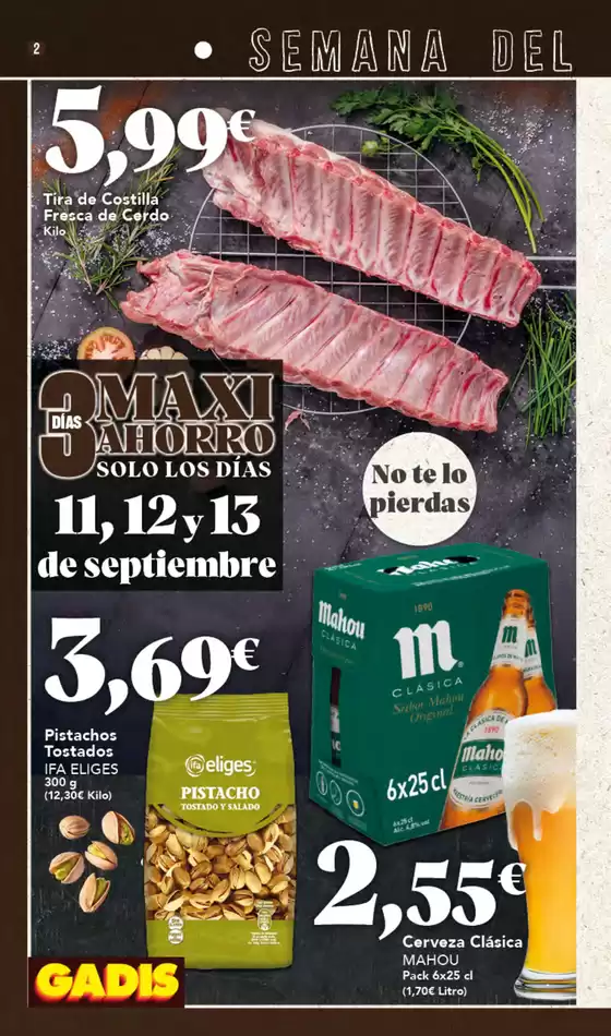 Válido del 11 al 17 de septiembre de 2025. Ambos incluidos.