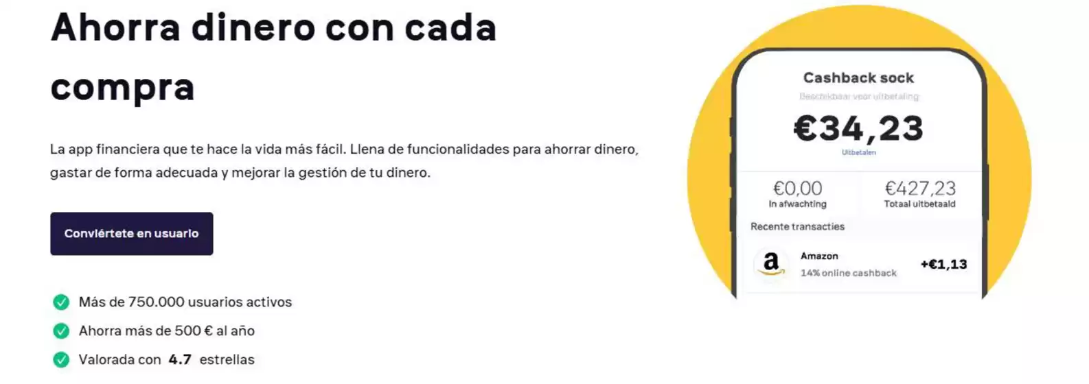 Ahorra dinero con cada compra