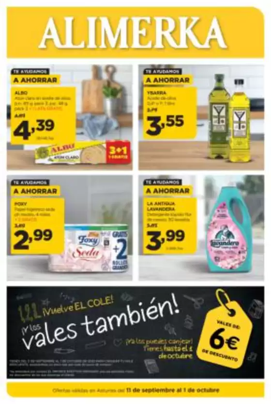 Ofertas valides en Asturias del 11 de septiembre al 1 de octubre