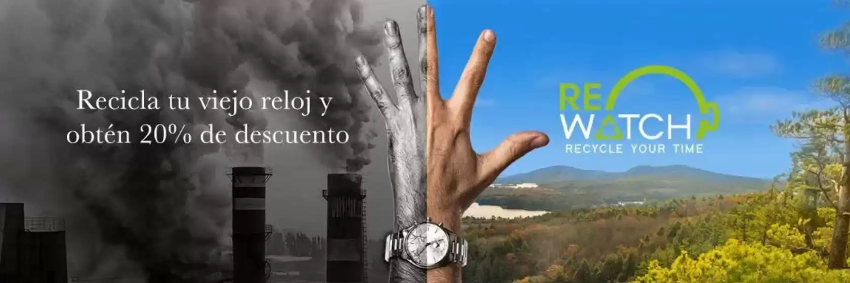 Recicla tu viejo reloj y obtén 20% de descuento