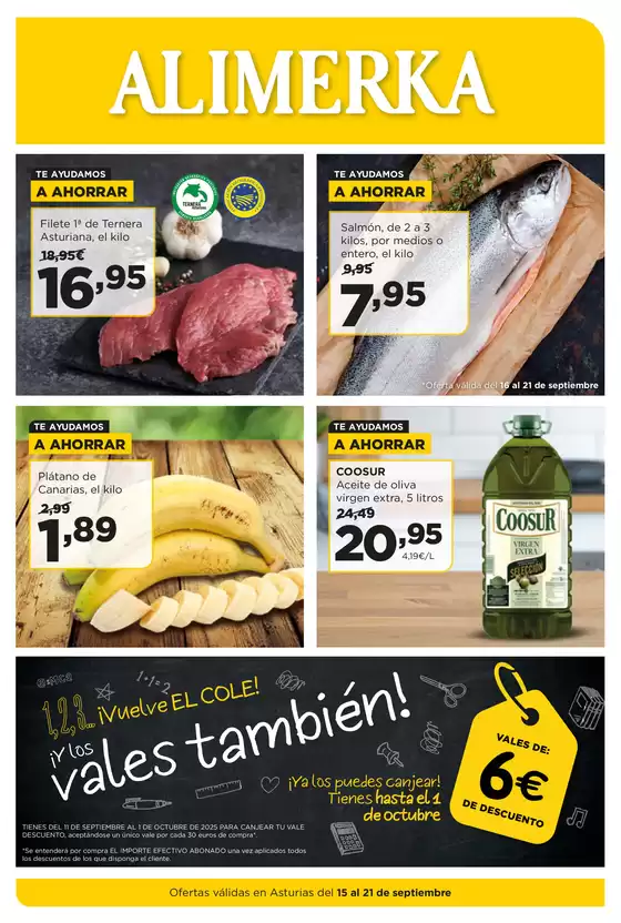 Ofertas válidas en Asturias del 15 al 21 de septiembre