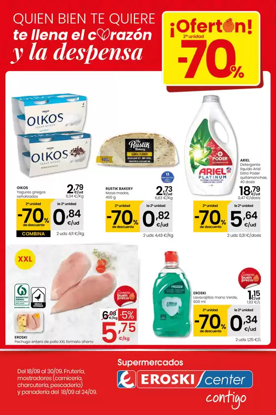 Catálogo Eroski en Estepona | ¡OFERTÓN! Eskaintza handia! 2a alea -70% EROSKI CENTER | 2025-09-18T00:00:00.000Z - 2025-09-30T00:00:00.000Z