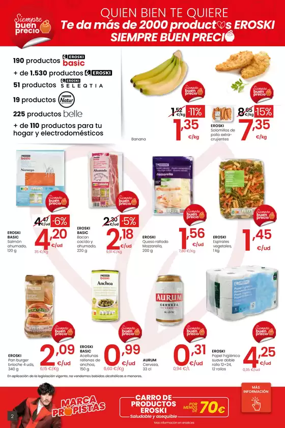 ¡OFERTÓN! 2a unidad -70% EROSKI CITY