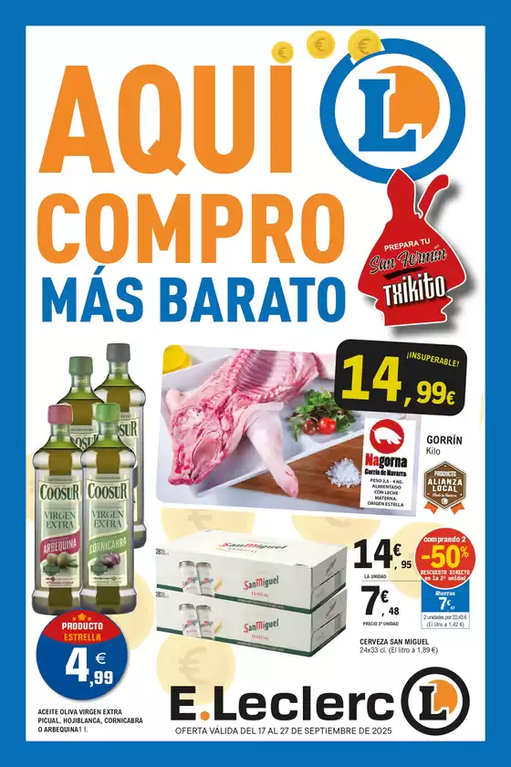 Catálogo E.Leclerc en Pamplona | Aquí compro más barato | 2025-09-17T00:00:00.000Z - 2025-09-27T00:00:00.000Z