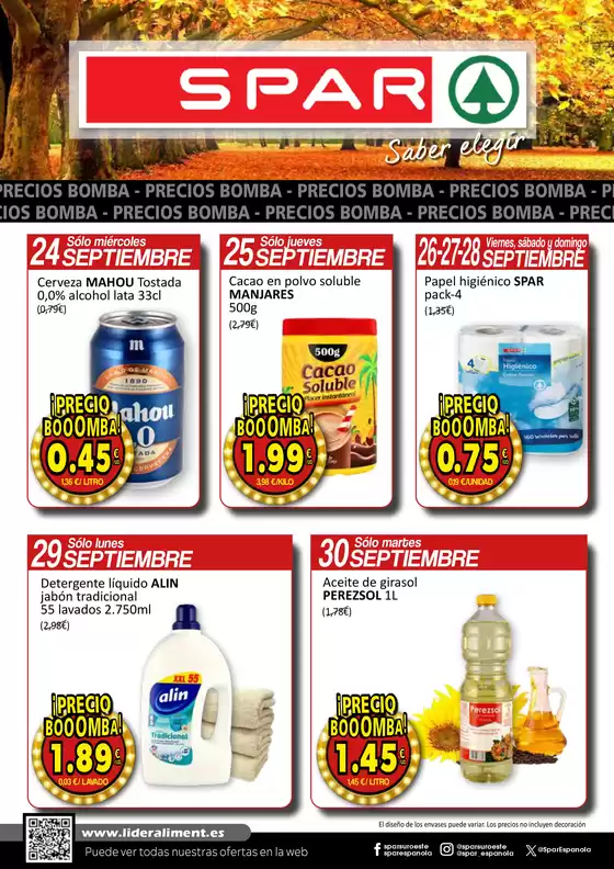 Catálogo SPAR en Fuente de Cantos | SPAR bombazos 24 - 30 septiembre | 2025-09-24T00:00:00.000Z - 2025-09-30T00:00:00.000Z