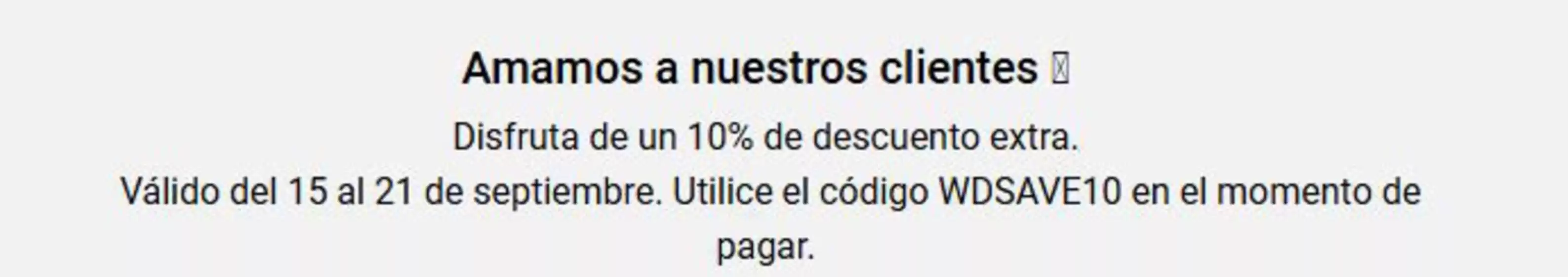 Disfruta de un 10% de descuento extra