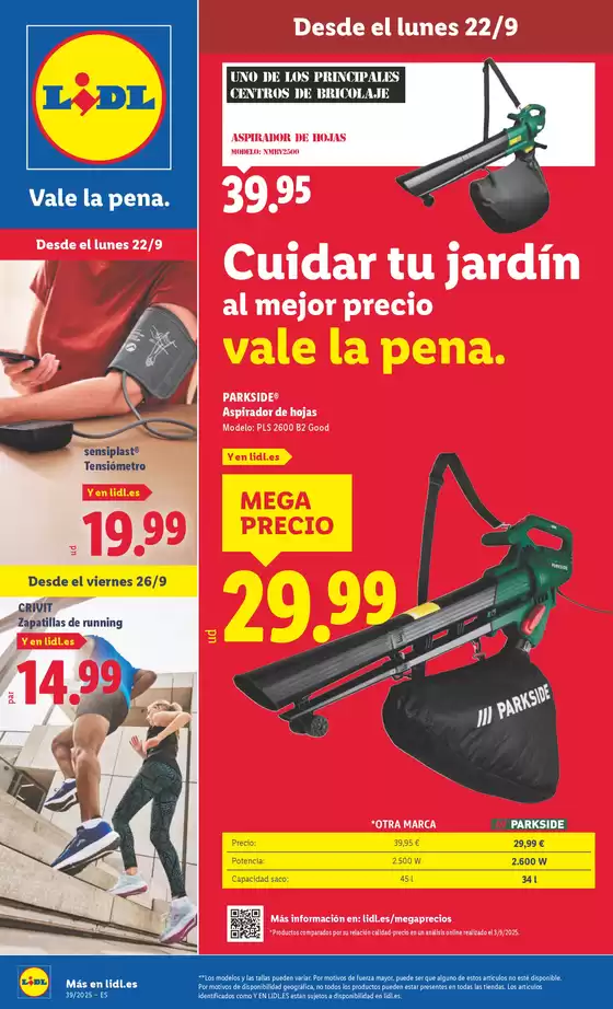 Catálogo Lidl | ¡Bazar Lidl! Ofertas válidas del 22/09 al 28/09 | 2025-09-22T00:00:00.000Z - 2025-09-28T00:00:00.000Z