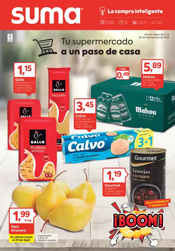 Catálogo Suma Supermercados en Haría | Tu supermercado a un paso de casa | 2025-09-17T00:00:00.000Z - 2025-09-30T00:00:00.000Z