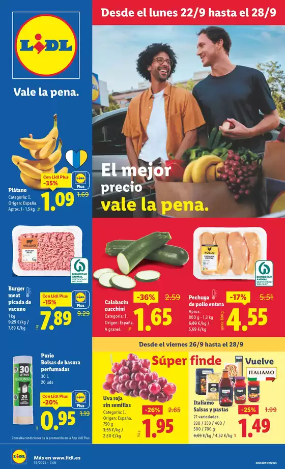 Catálogo Lidl en Icod de los Vinos | № 1 PRECIO - Ofertas válidas del 22/09 al 28/09 | 2025-09-22T00:00:00.000Z - 2025-09-28T00:00:00.000Z