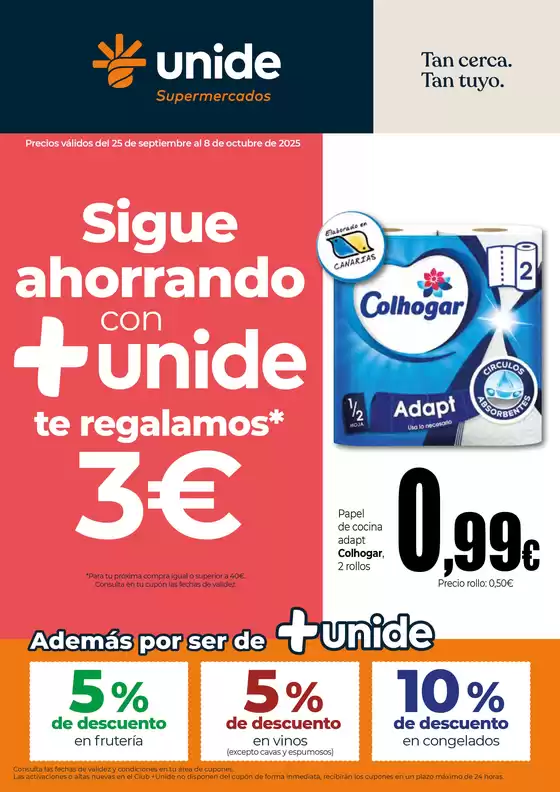 Sigue Ahorran con UNIDE Supermercados Canarias