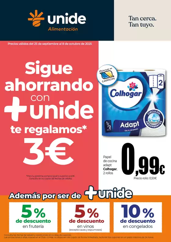 Sigue Ahorran con UNIDE Alimentación Canarias