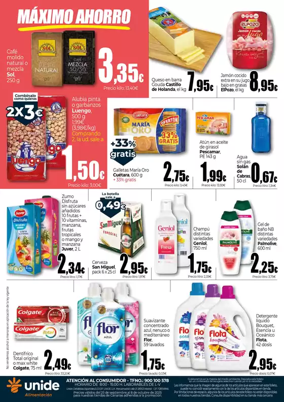 Sigue Ahorran con UNIDE Alimentación Canarias