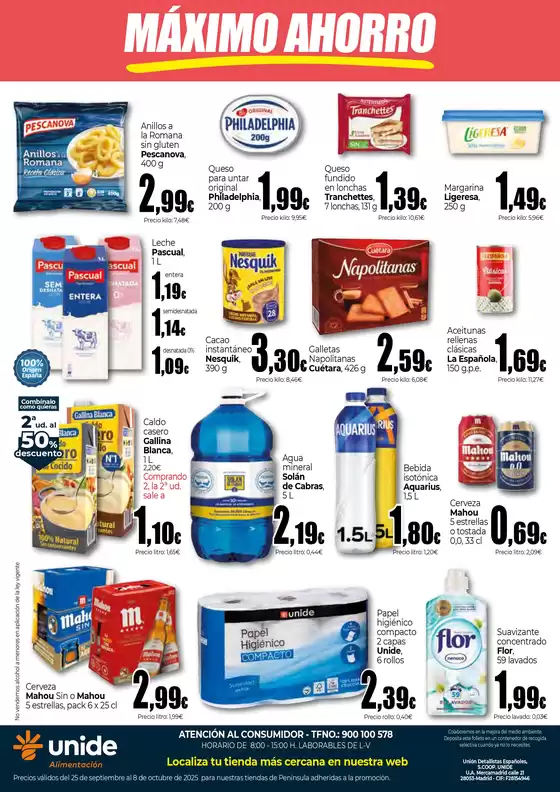 Sigue Ahorrando con UNIDE Alimentación Península