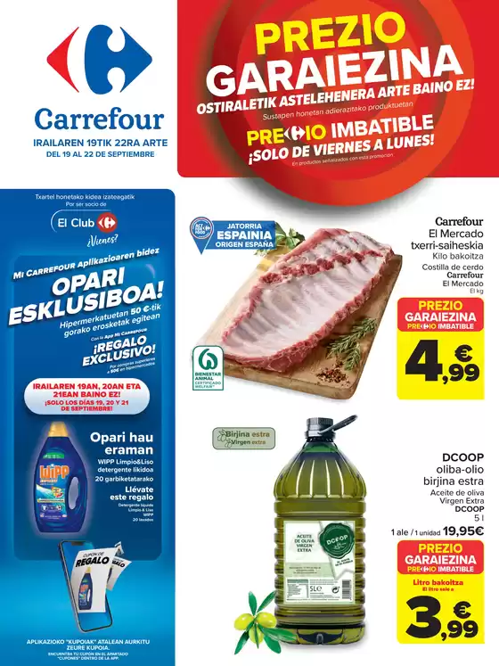 Catálogo Carrefour en Leioa | PRECIO IMBATIBLE  | 2025-09-19T00:00:00.000Z - 2025-09-21T00:00:00.000Z