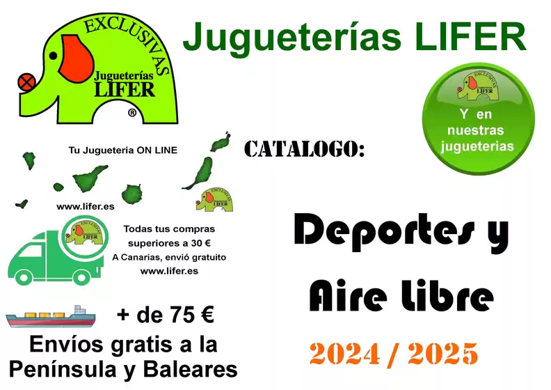 Catálogo Jugueterías Lifer en La Orotava | Deportes y Aire Libre | 2025-09-18T00:00:00.000Z - 2025-12-31T00:00:00.000Z