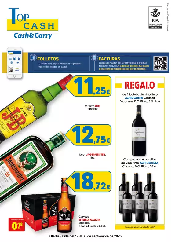 Oferta válida del 17 al 30 de septiembre de 2025