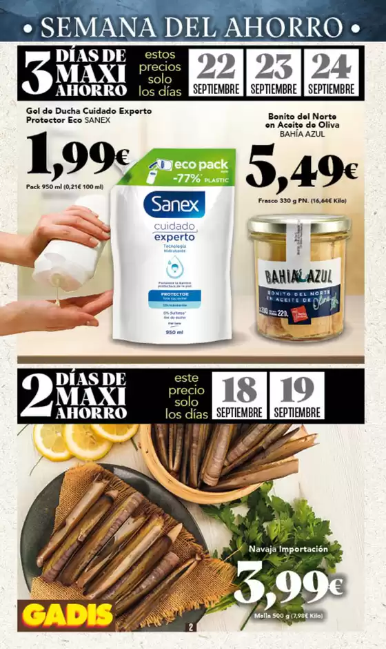 Precios válidos del 18 al 24 de septiembre de 2025 