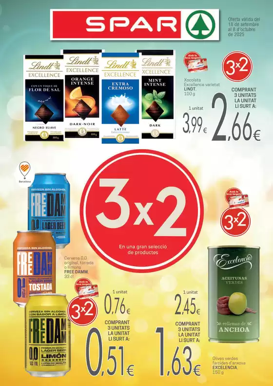 Oferta vàlida del 18 de setembre al 8 d’octubre de 2025