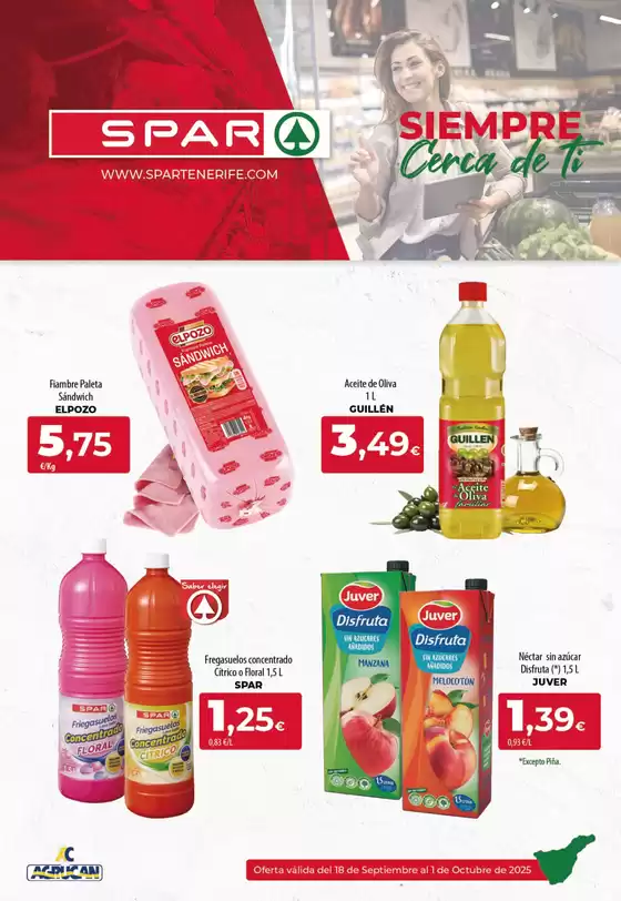 Catálogo Spar Tenerife en Falset | Siempre Cerca De Ti | 2025-09-18T00:00:00.000Z - 2025-10-01T00:00:00.000Z