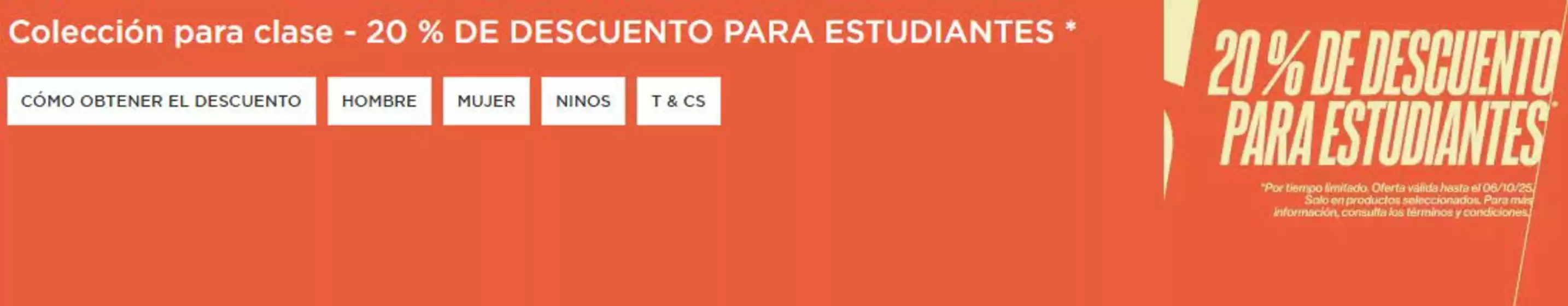 20% De Descuento Para Estudiantes