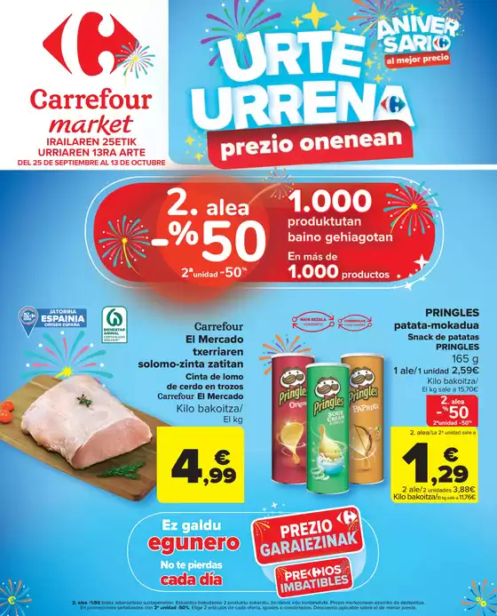 Del 25 de septiembre al 13 de octubre