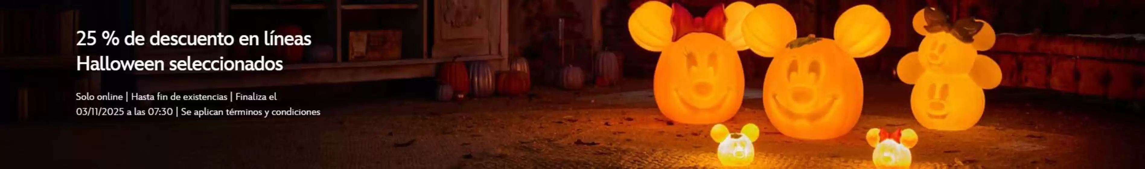 25% de descuento en líneas Halloween seleccionados