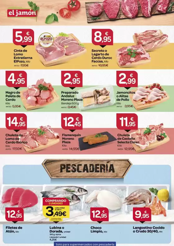 Precios válidos del 25 de septiembre al 22 de octubre de 2025